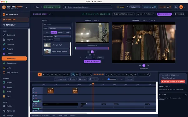 Sequences video editor